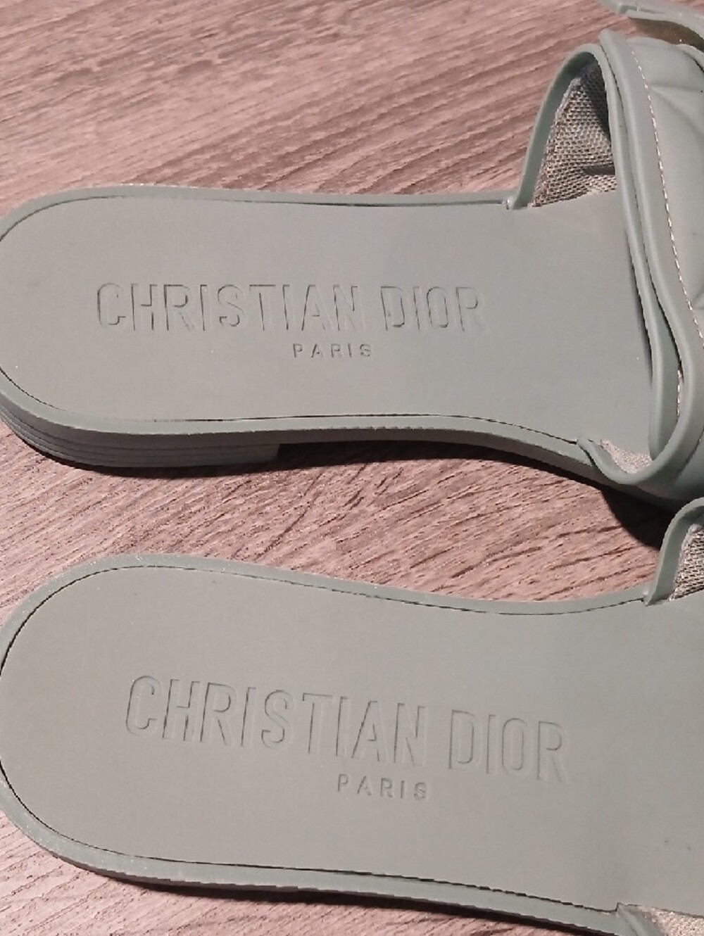 Christian Dior Macrocannage Dio(r)evolution Rubber Slide Sandals – Desert/Sage G - Picture 4 of 8
